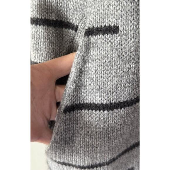 360 Sweater Size Medium Long Wool Alpaca Blend Gray Sweater Open Cardigan Boho - Picture 10 of 10